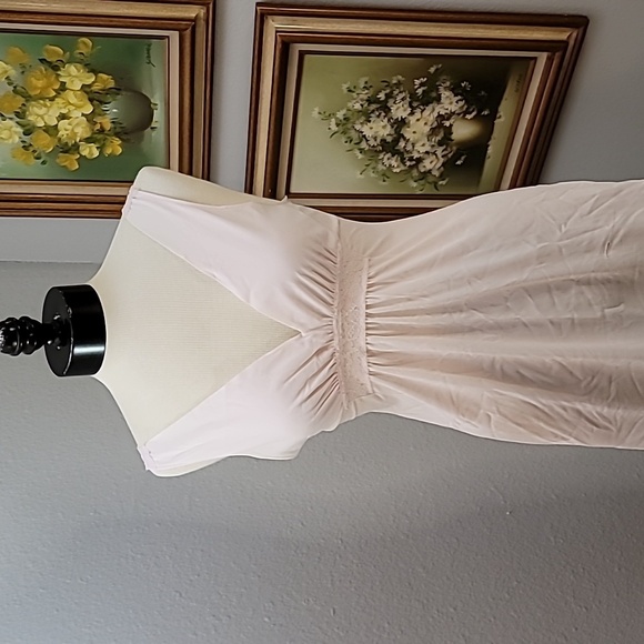 Vintage JCPENNEY nylon pink lace nightgown size small has flaws* - Picture 2 of 12